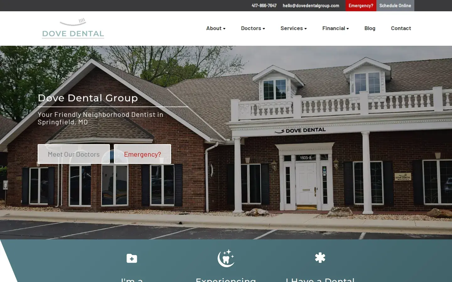 Homepage preview of Dove Dental Group