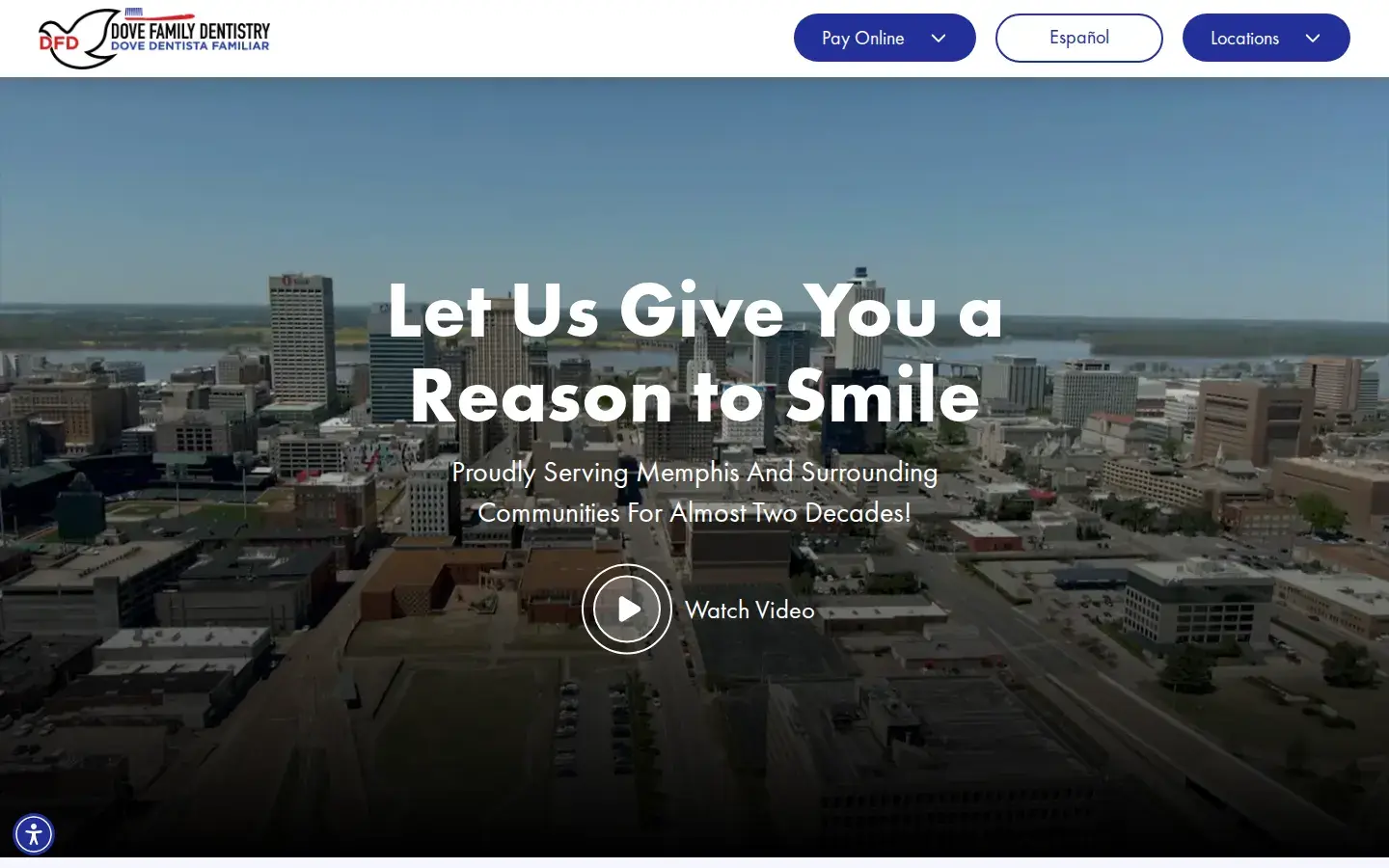 Homepage preview of Dove Family Dentistry – Riverdale