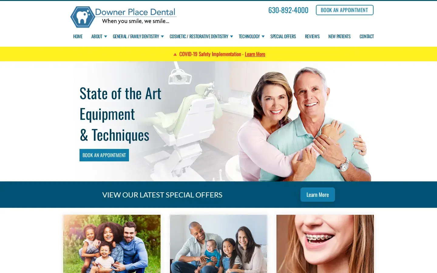 Homepage preview of Downer Place Dental
