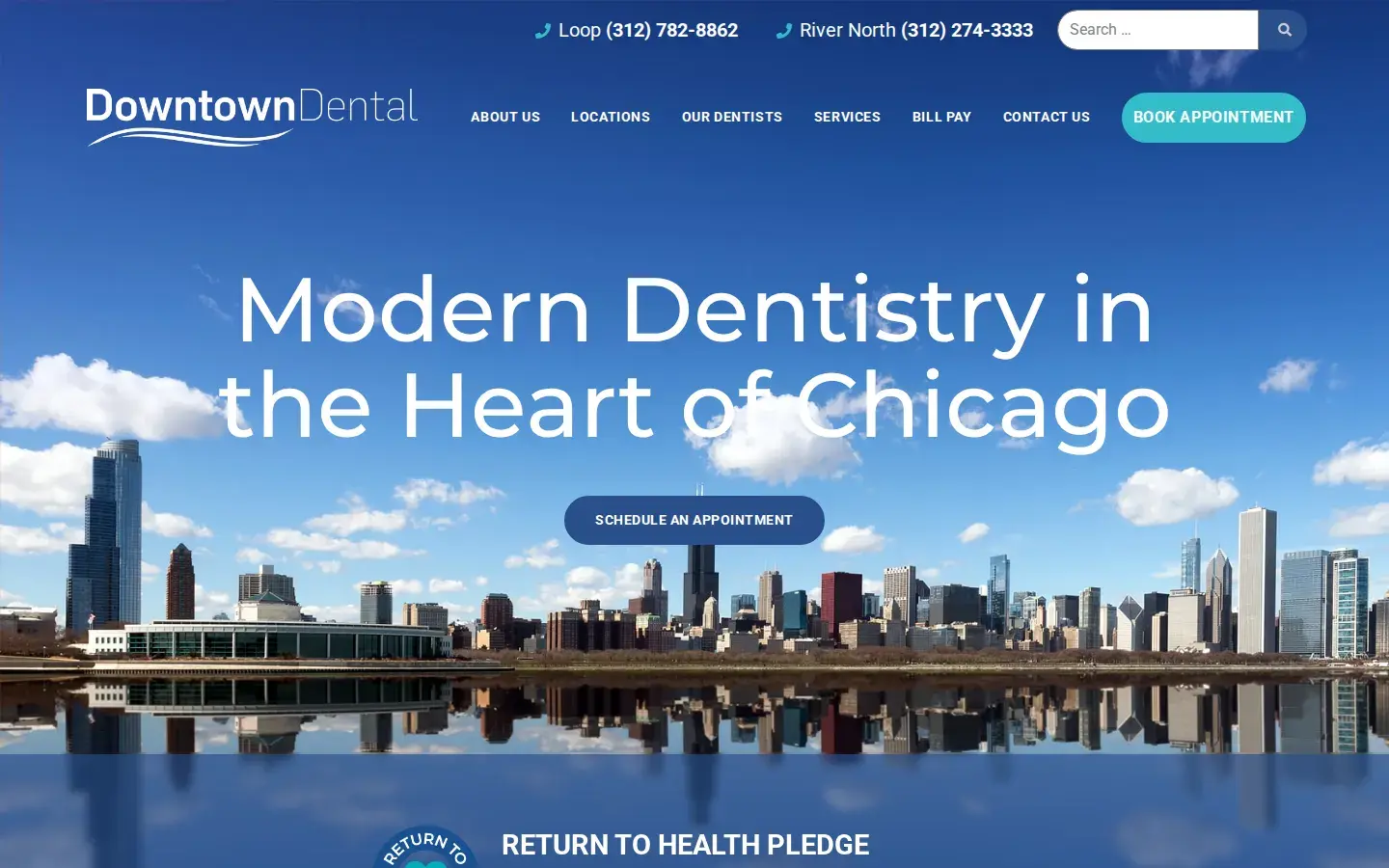 Homepage preview of Downtown Dental – Loop