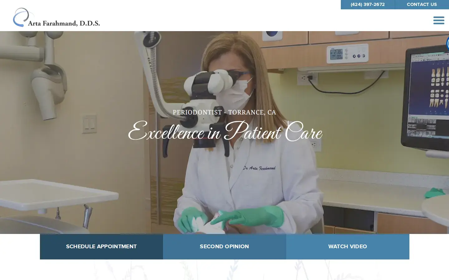 Homepage preview of Dr. Arta Farahmand