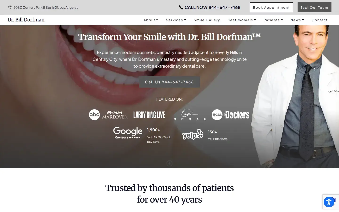 Homepage preview of Dr. Bill Dorfman DDS - Century City Aesthetic Dentistry