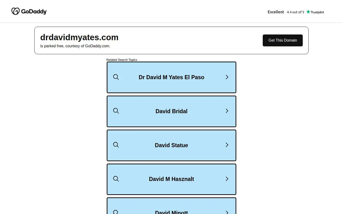 Homepage preview of Dr. David M. Yates