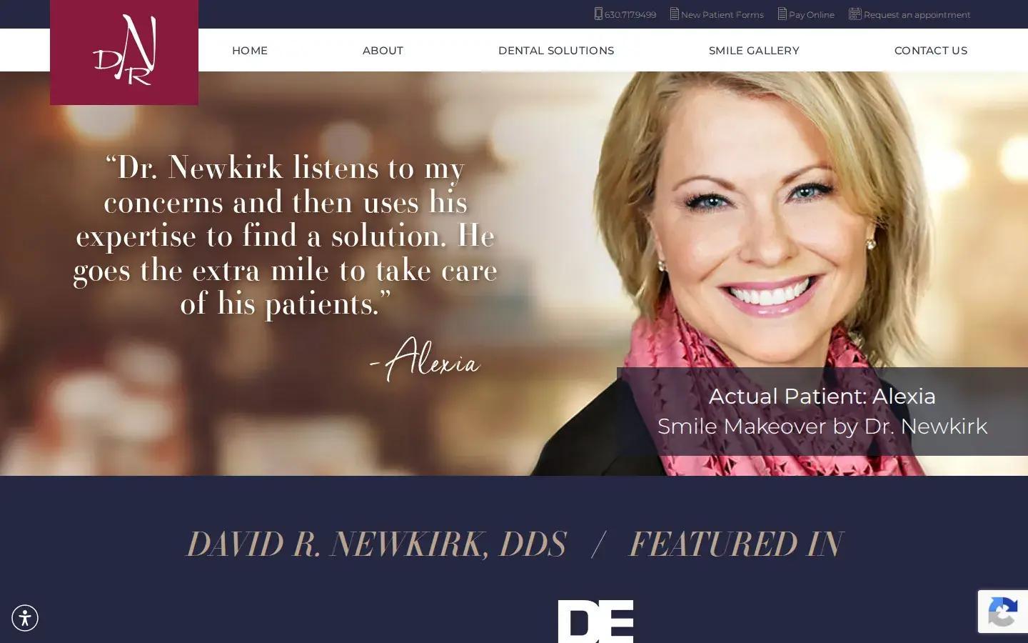 Homepage preview of Dr. David Newkirk-Cosmetic and General Dentistry