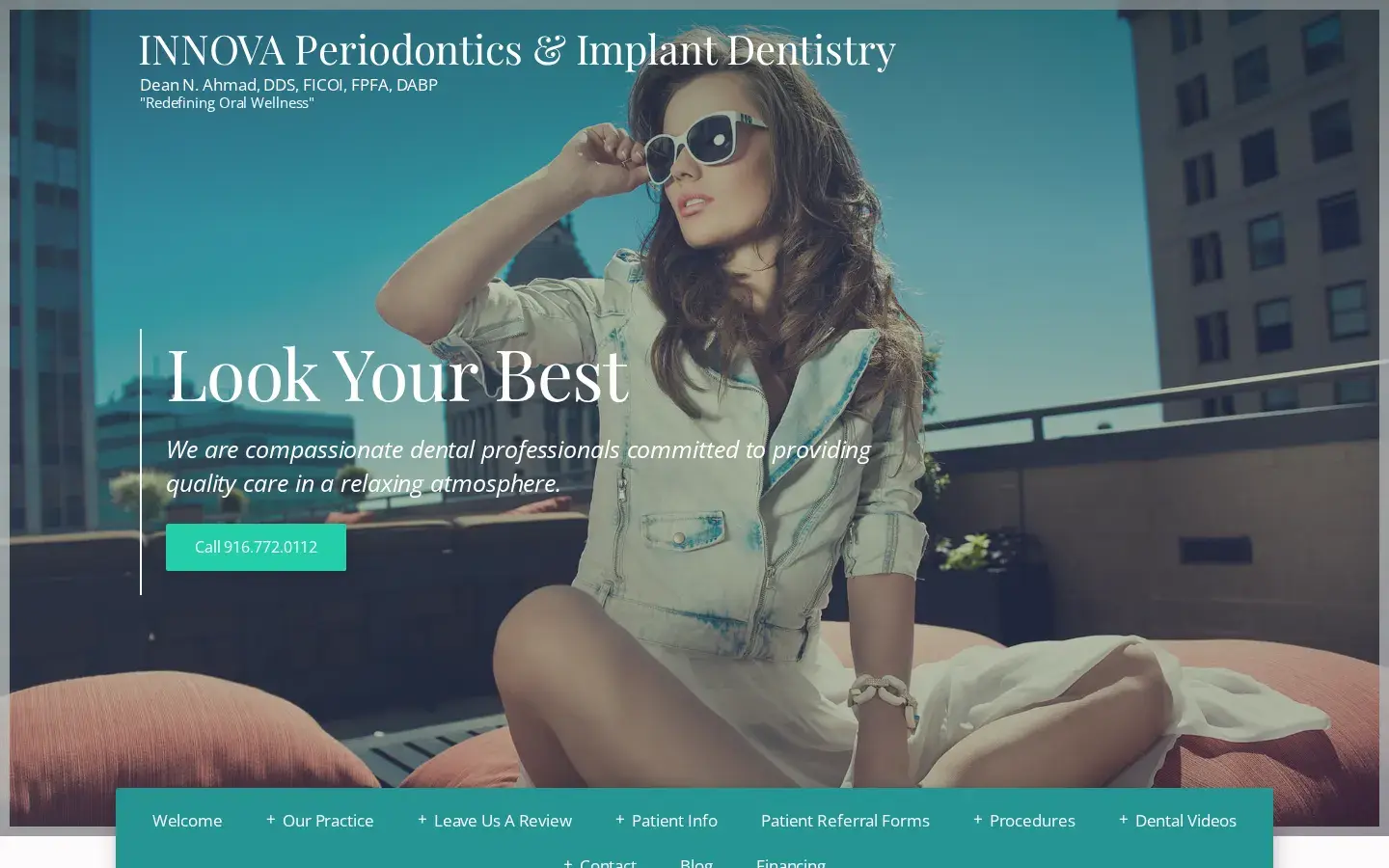 Homepage preview of Dr. Dean N. Ahmad, DDS (INNOVA Periodontics & Implant Dentistry)