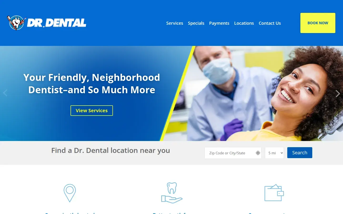 Homepage preview of Dr. Dental