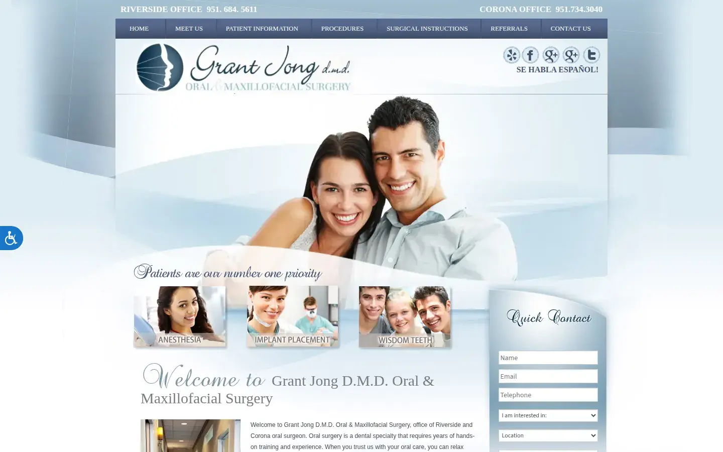 Homepage preview of Dr Grant Jong, DMD