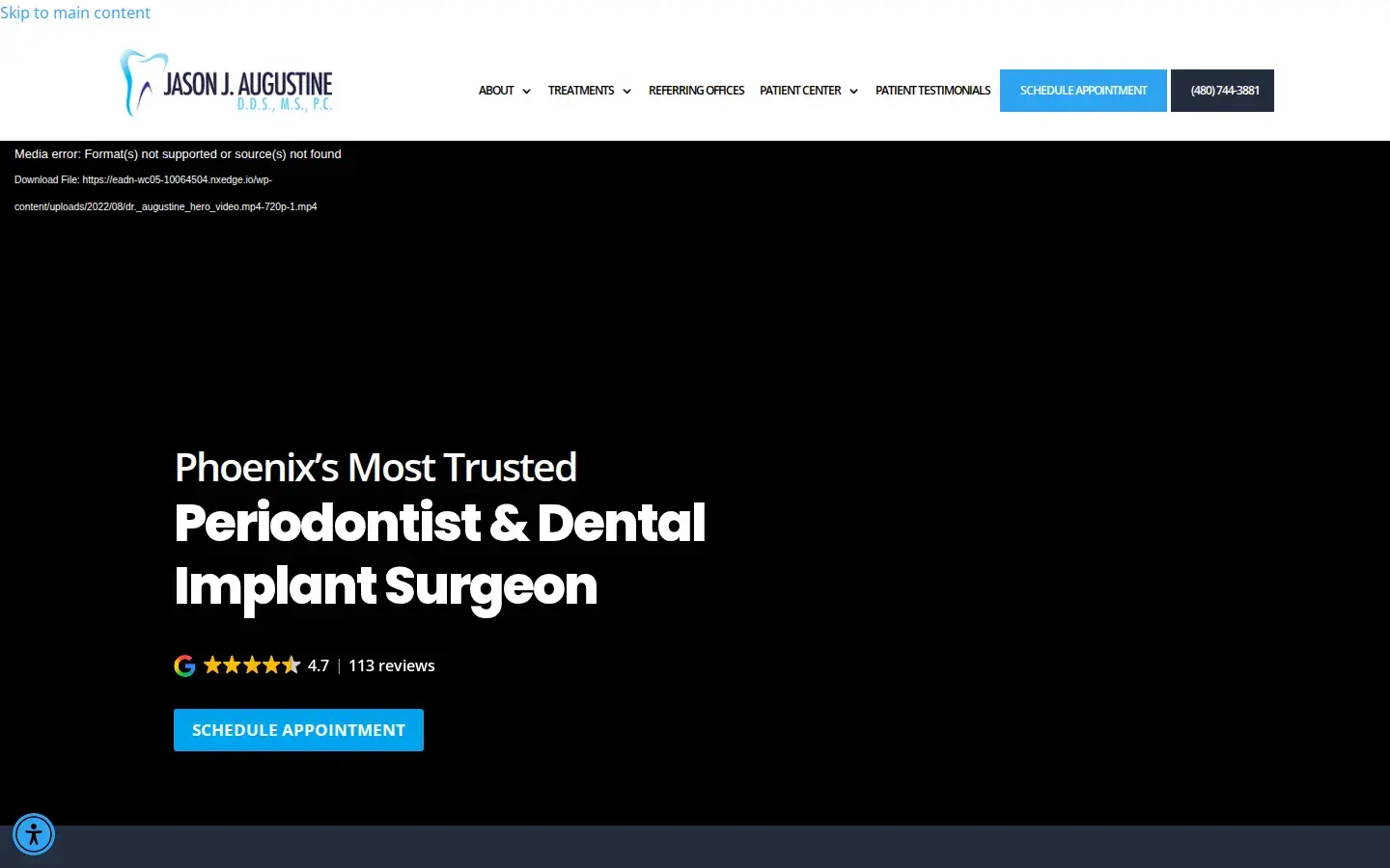Homepage preview of Dr Jason Augustine DDS – Periodontist & Dental Surgeon