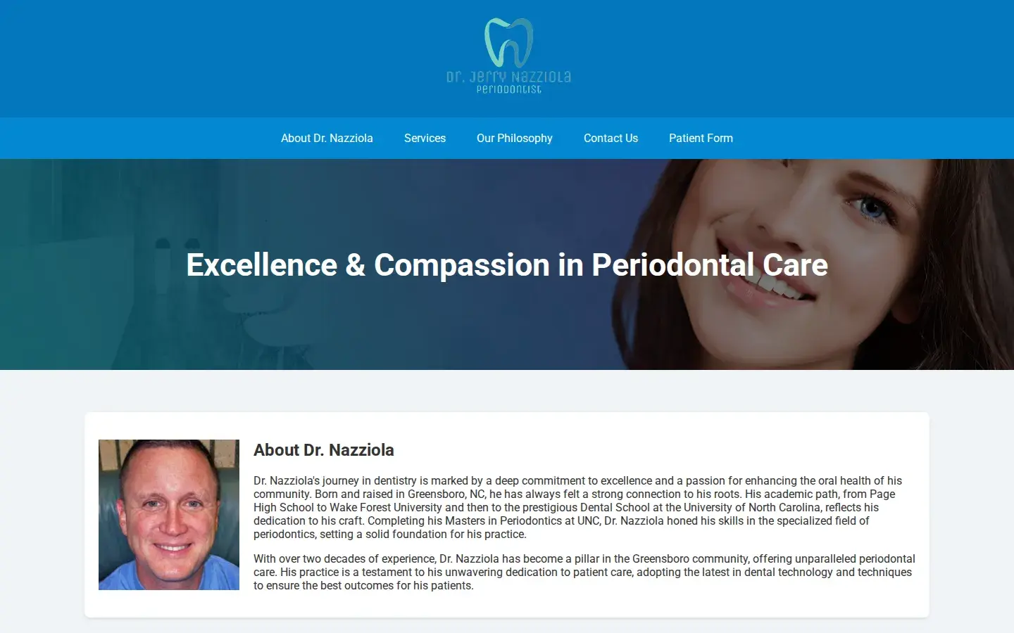 Homepage preview of Dr. Jerry Nazziola