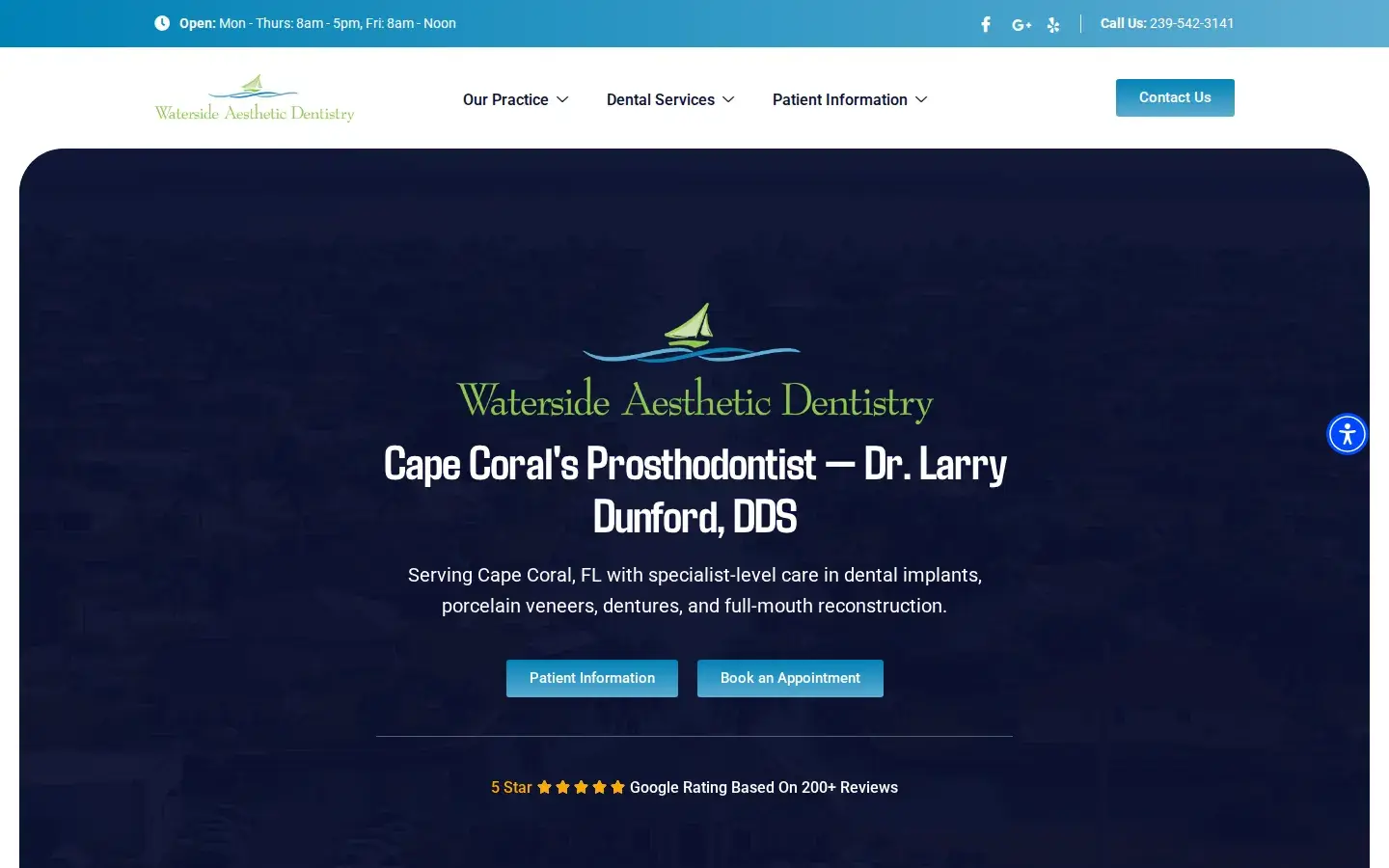 Homepage preview of Dr. Larry W. Dunford, DDS
