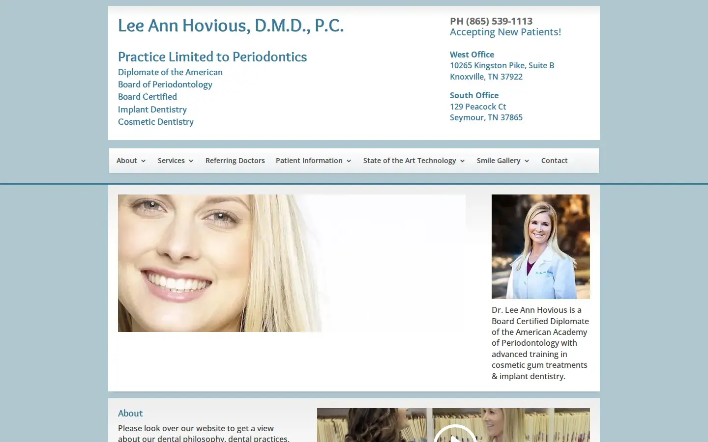 Homepage preview of Dr. Lee Ann Hovious