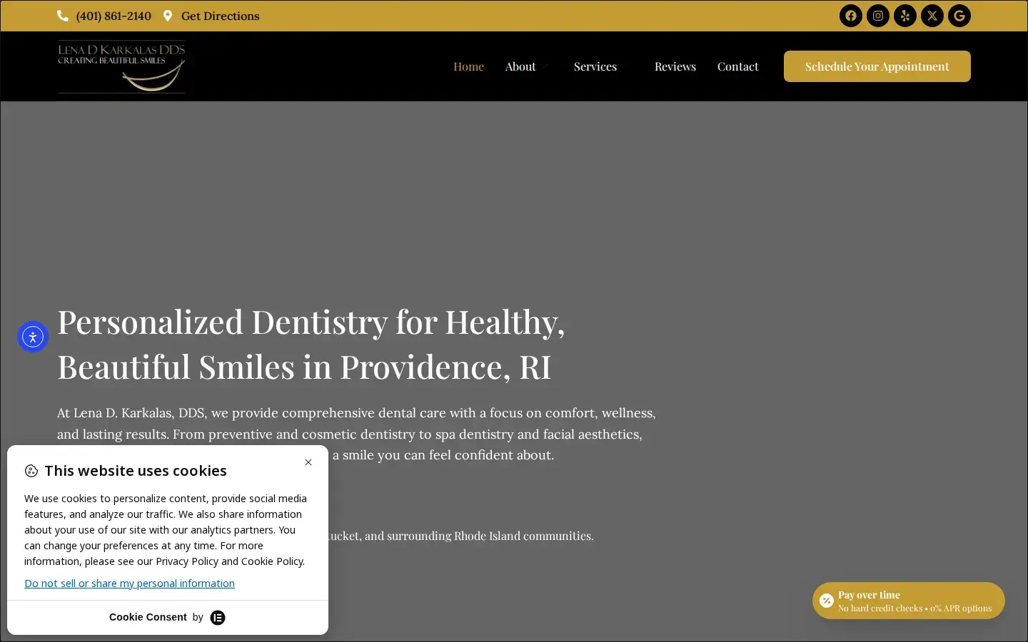 Homepage preview of Dr. Lena D. Karkalas, DDS