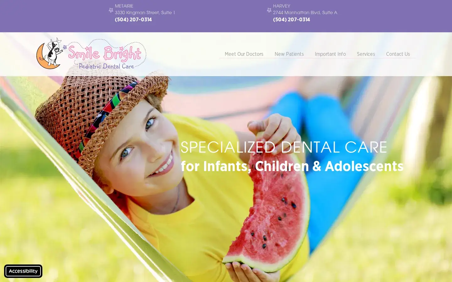 Homepage preview of Dr. Linda Cao Pediatric Dentistry