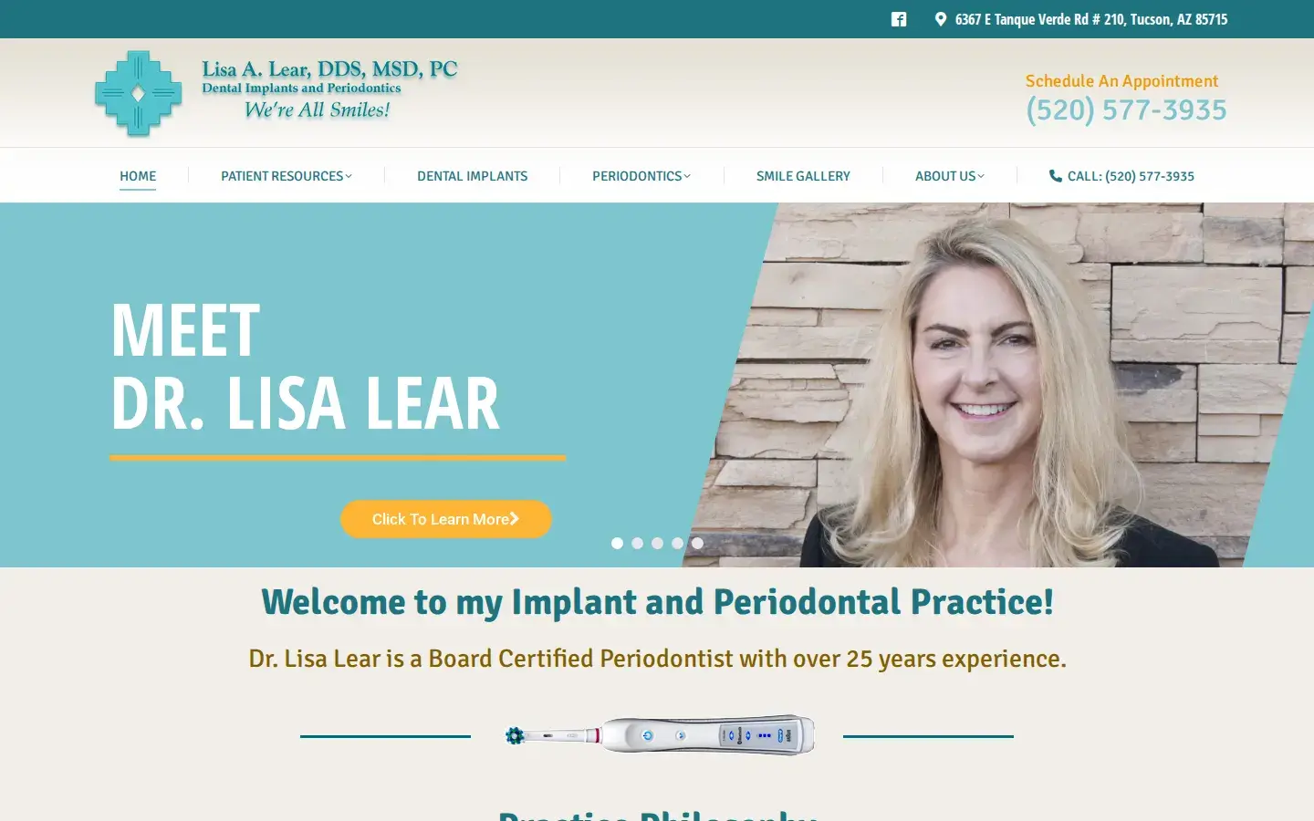 Homepage preview of Dr. Lisa Lear