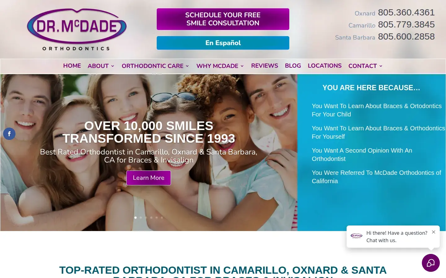 Homepage preview of Dr. Mark McDade
