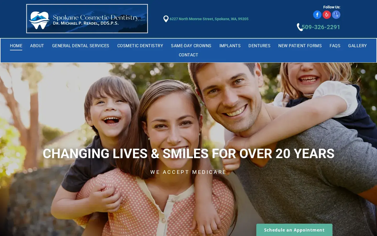 Homepage preview of Dr. Michael Readel D.D.S.