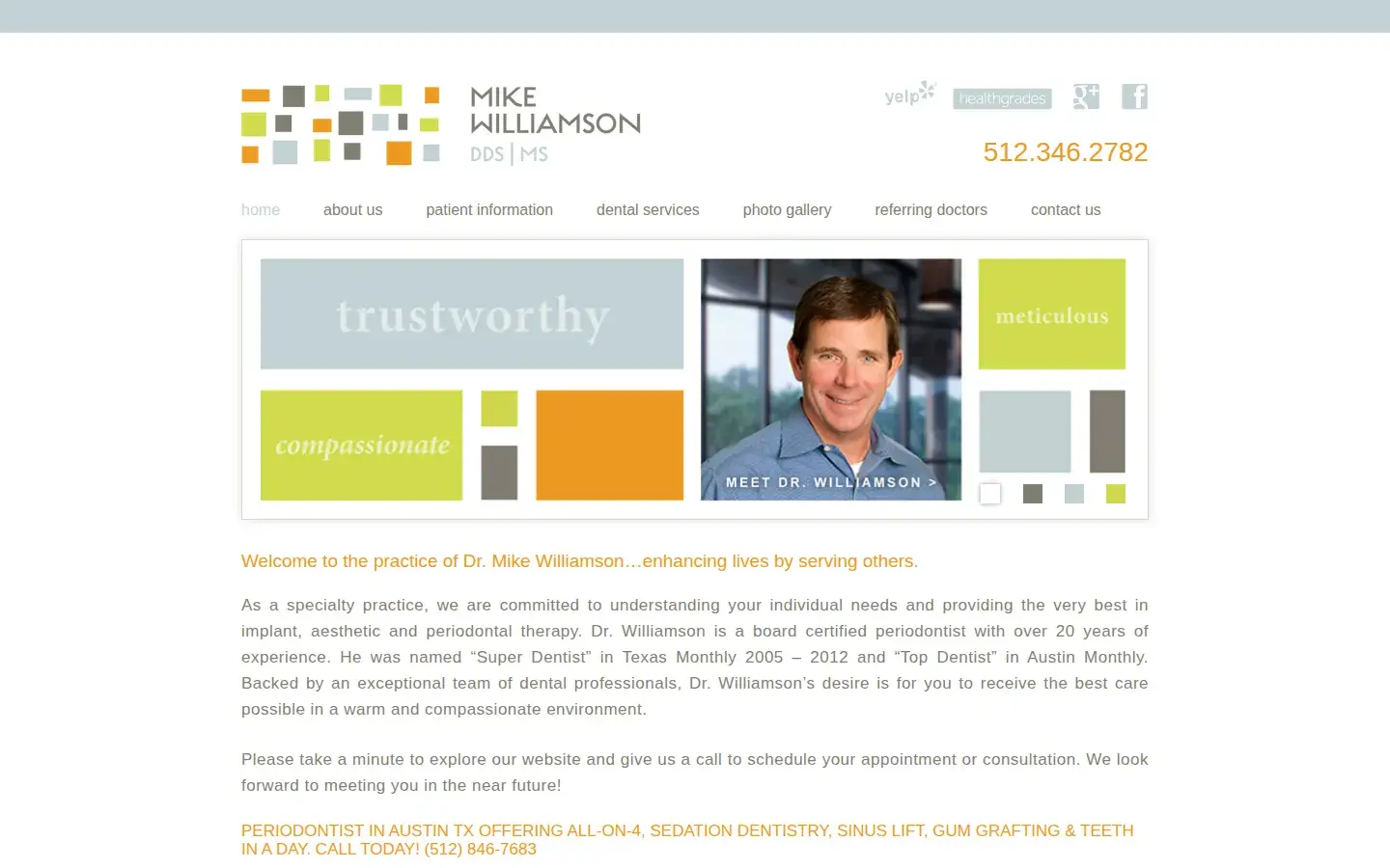 Homepage preview of Dr. Mike Williamson: Williamson Perio