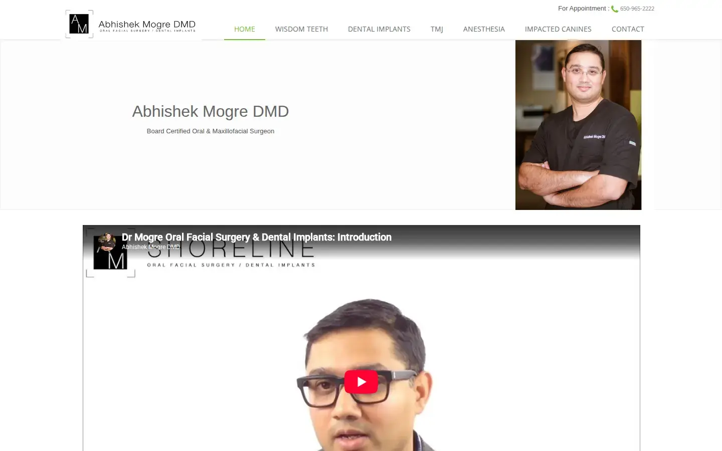 Homepage preview of Dr Mogre Oral Facial Surgery & Dental Implants