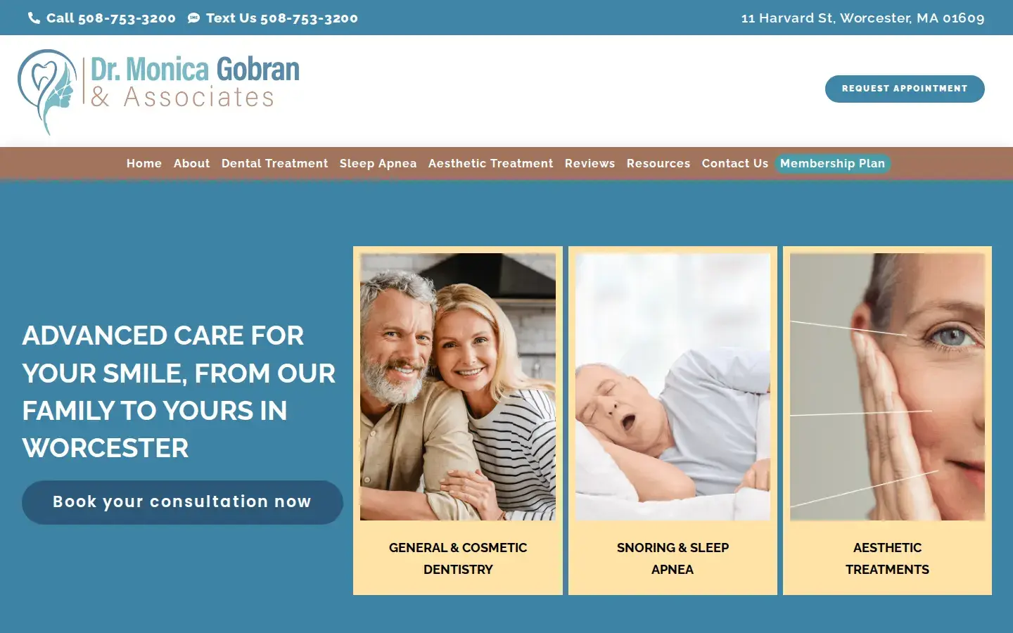 Homepage preview of Dr. Monica Gobran