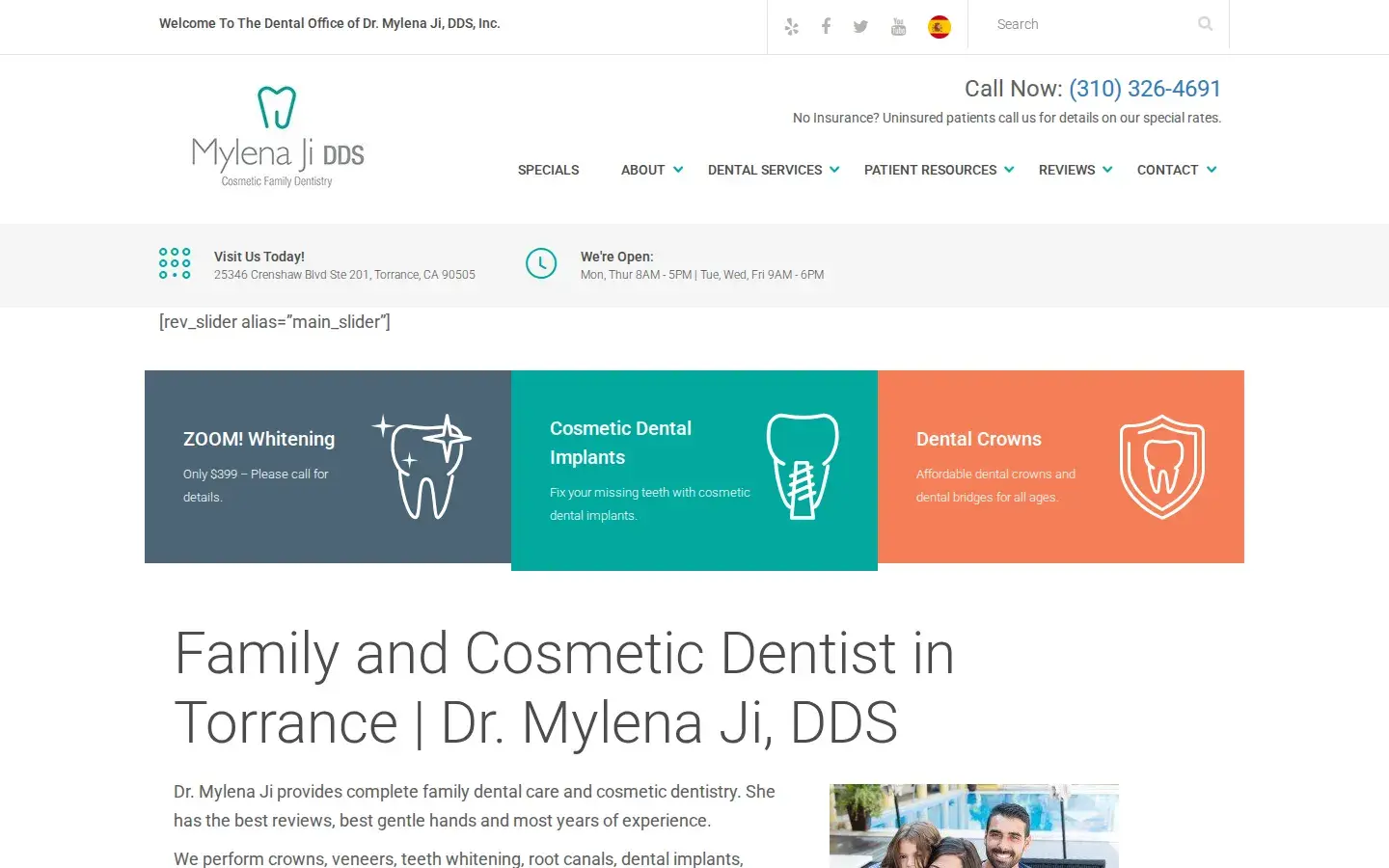 Homepage preview of Dr. Mylena Ji DDS, Inc.