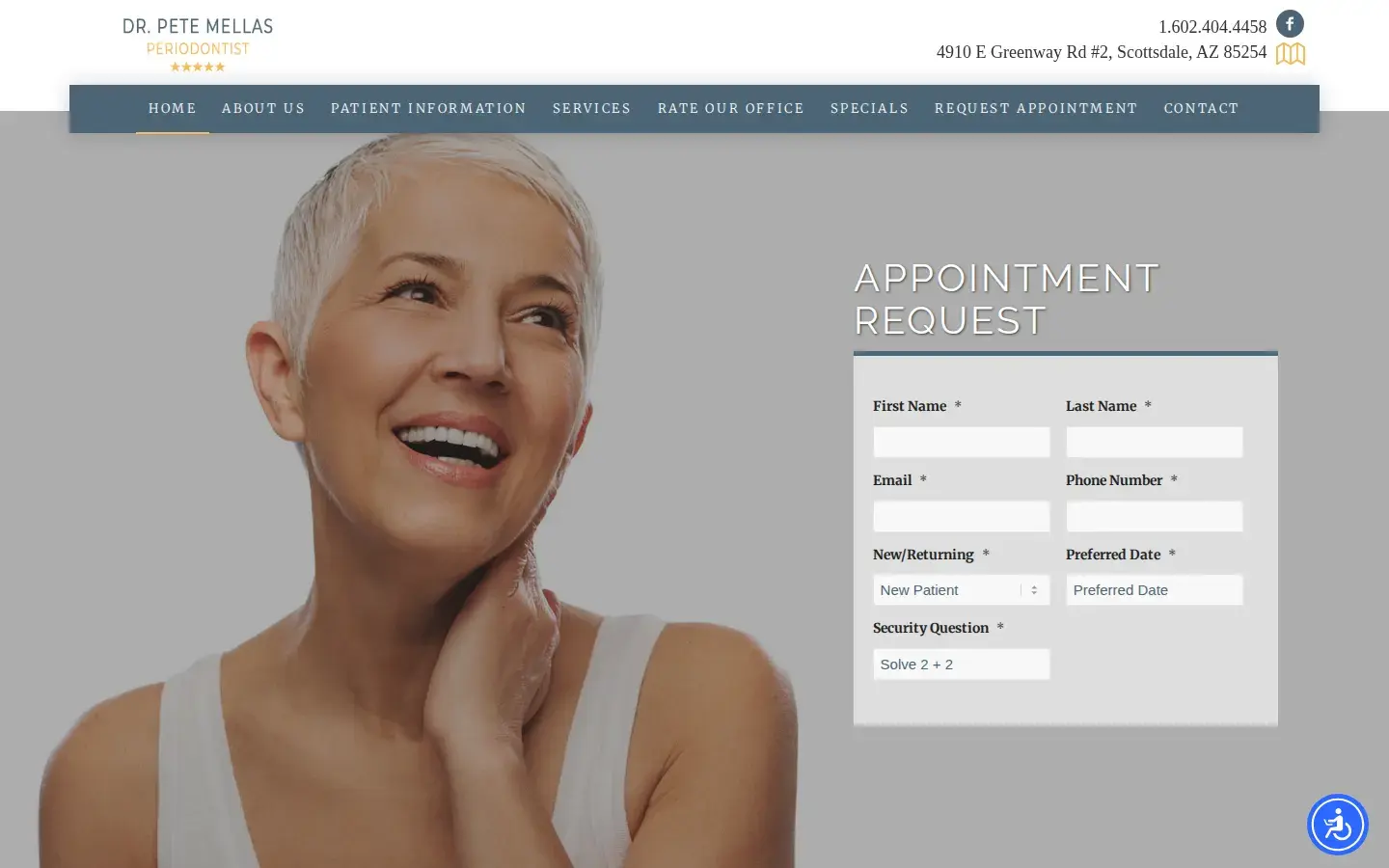 Homepage preview of Dr. Pete N. Mellas, DMD