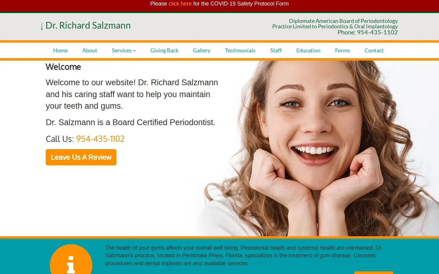 Homepage preview of Dr. Richard D. Salzmann, DMD
