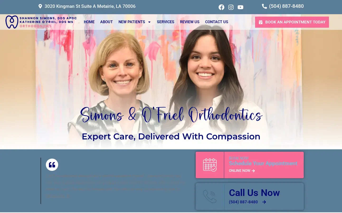 Homepage preview of Dr. Shannon Simons, DDS