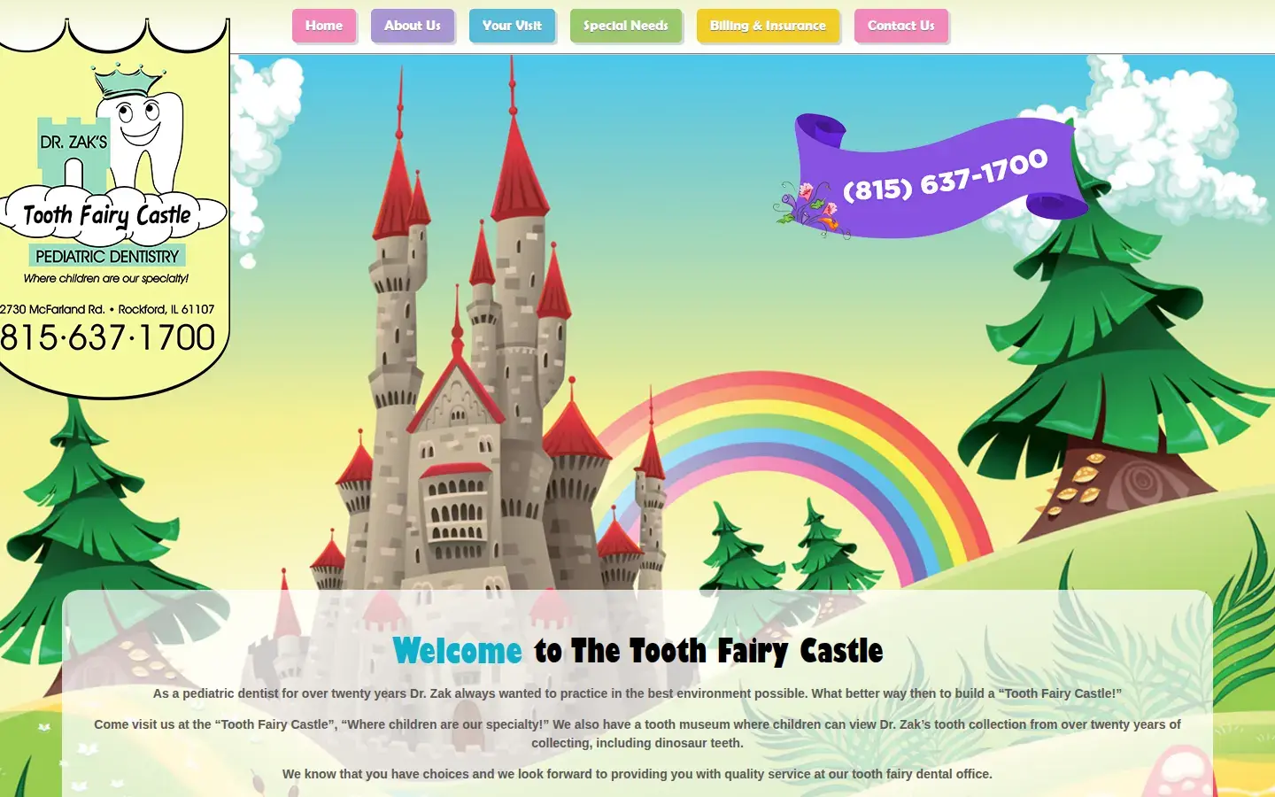Homepage preview of Dr. Zaks Tooth Fairy Castle