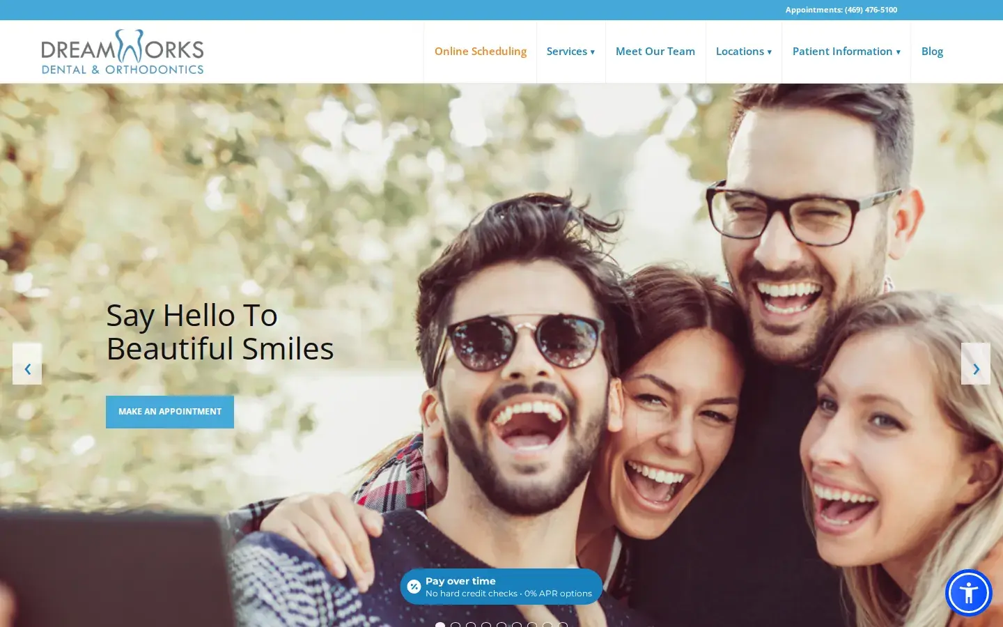 Homepage preview of Dreamworks Dental and Orthodontics