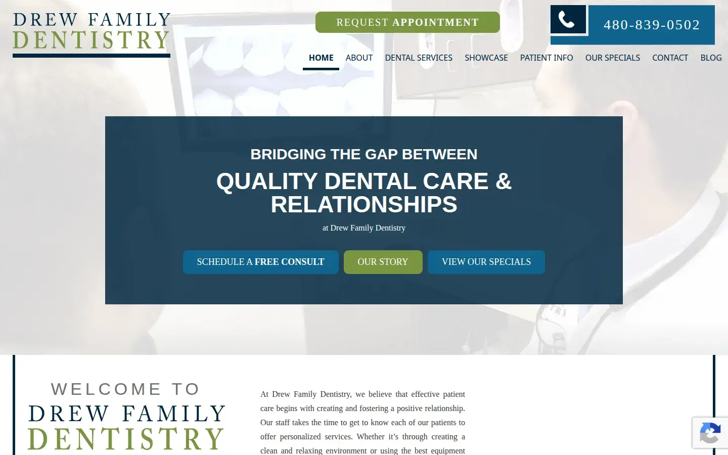 Homepage preview of Drew Family Dentistry
