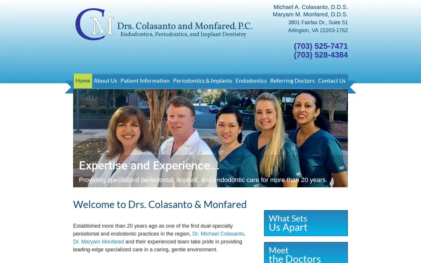 Homepage preview of Drs. Colasanto and Monfared, P.C.