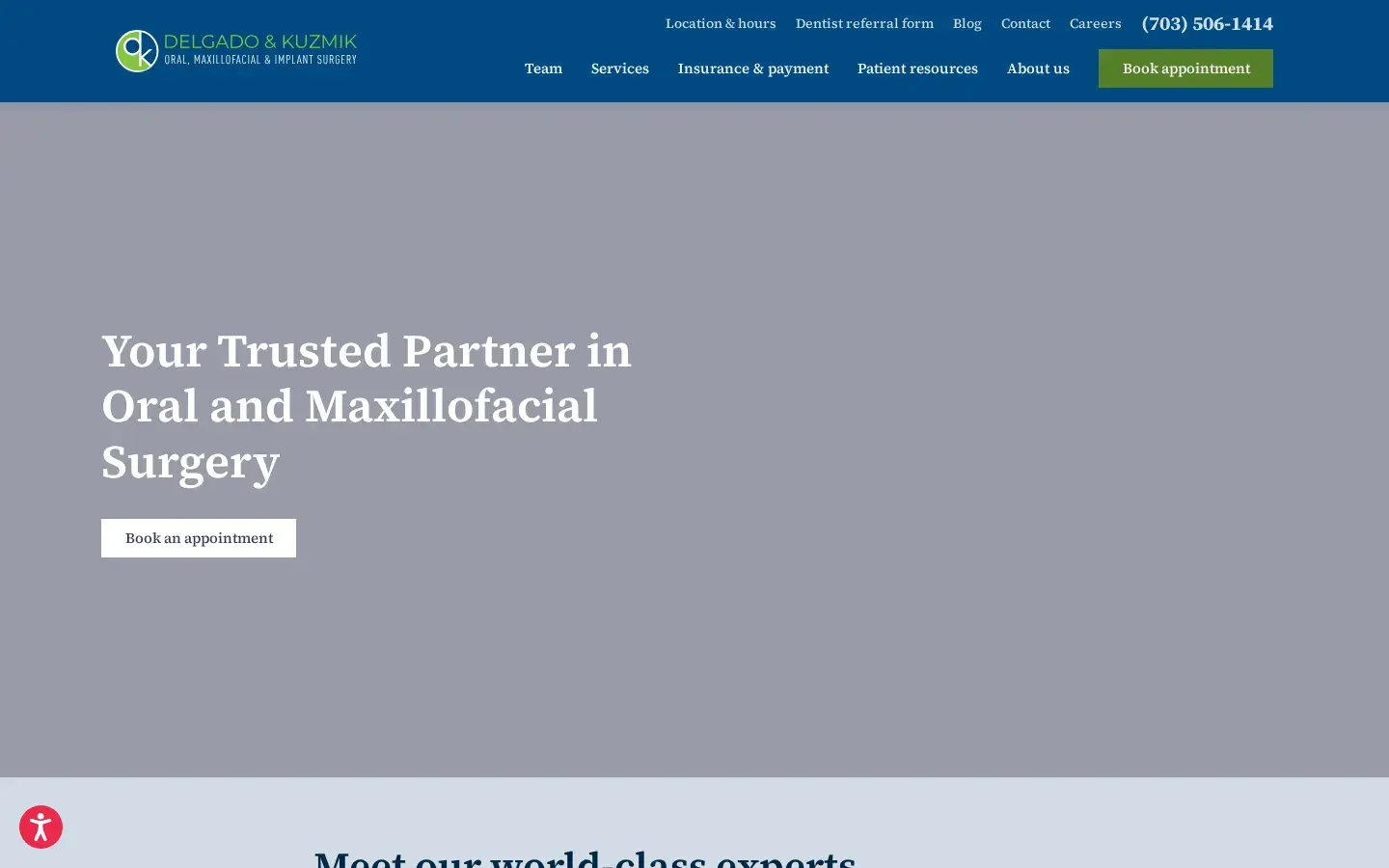 Homepage preview of Drs. Delgado & Kuzmik P.C. – Oral Surgeons in Alexandria, VA