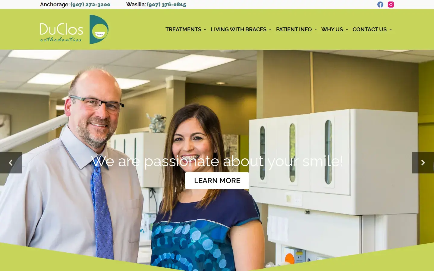Homepage preview of DuClos Orthodontics
