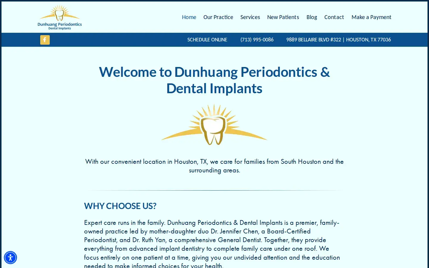 Homepage preview of Dunhuang Periodontics & Dental Implants - Jennifer Chen, DDS