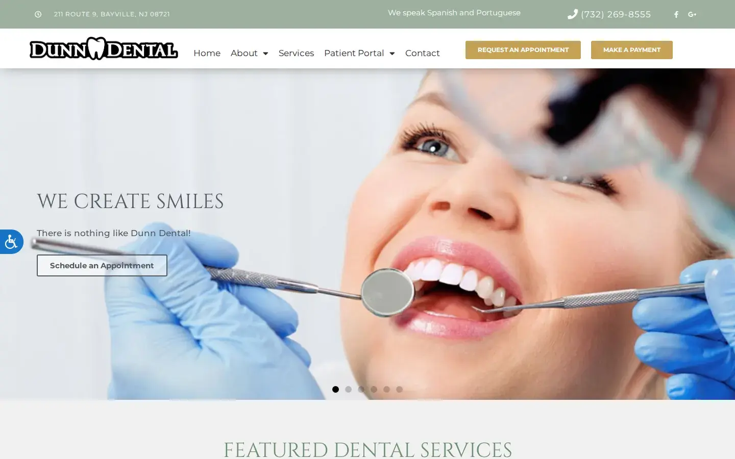 Homepage preview of Dunn Dental