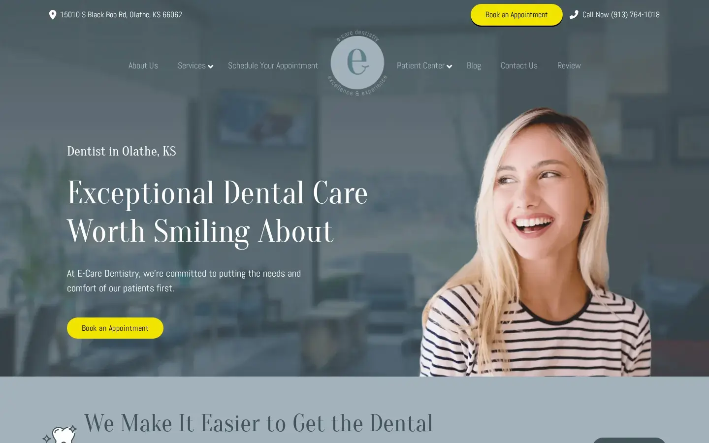 Homepage preview of E-Care Dentistry, PA