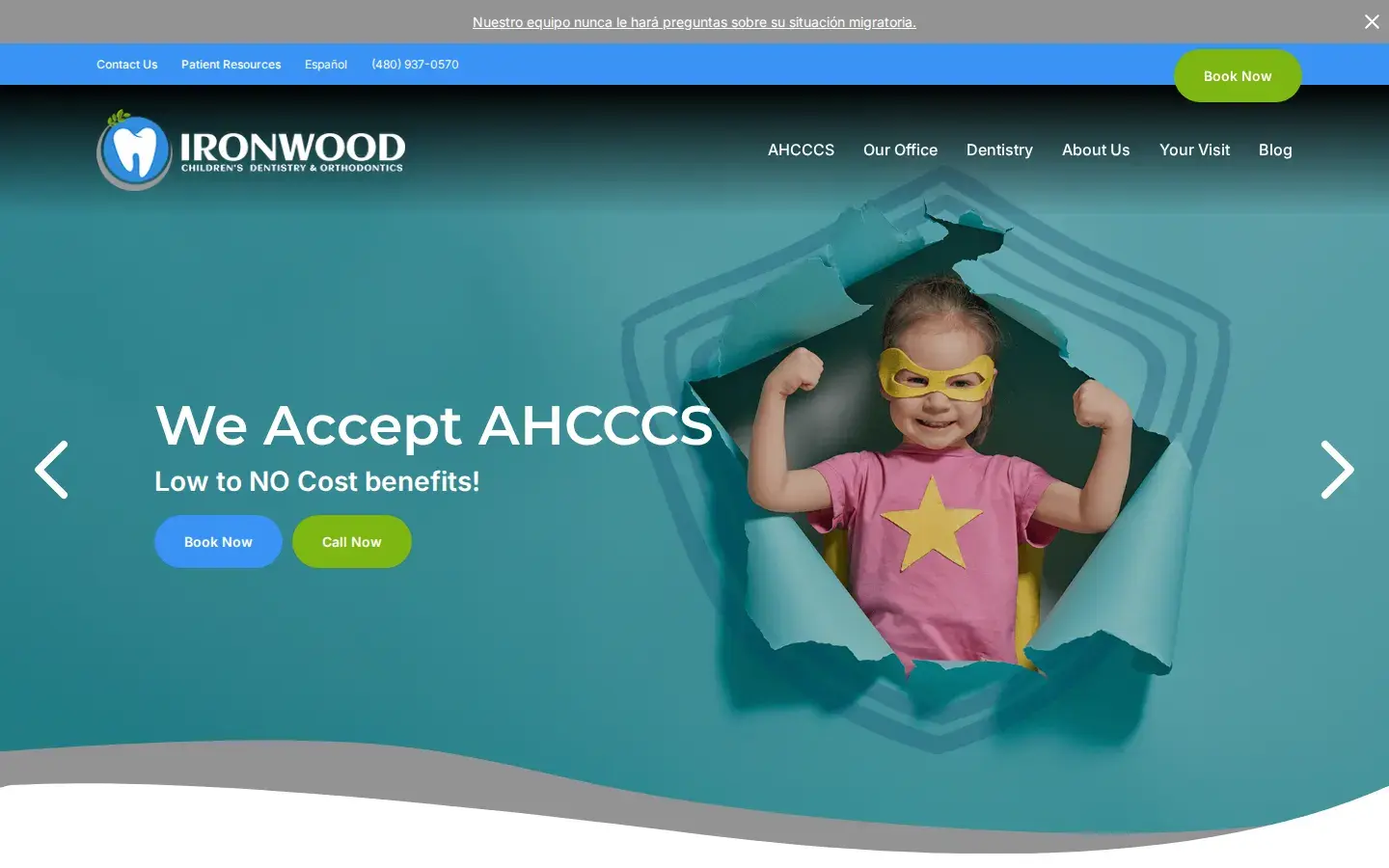 Homepage preview of East Mesa Children's Dentistry & Orthodontics