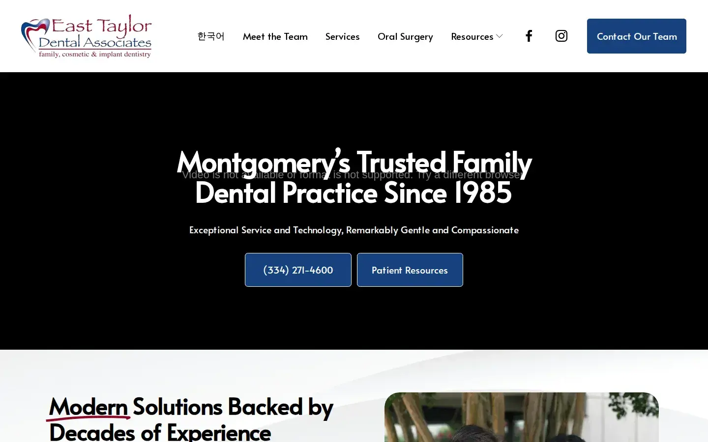 Homepage preview of East Taylor Dental Associates