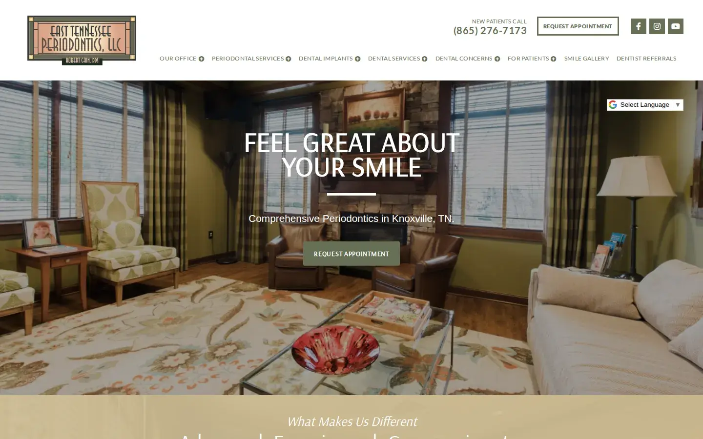Homepage preview of East Tennessee Periodontics, LLC