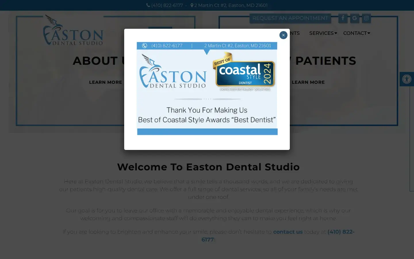 Homepage preview of Easton Dental Studio