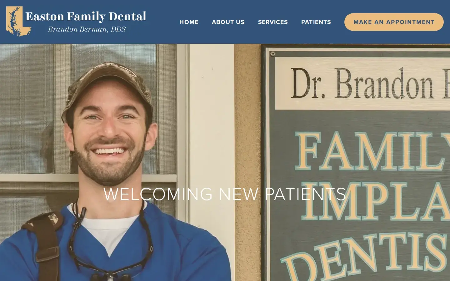 Homepage preview of Easton Family Dental