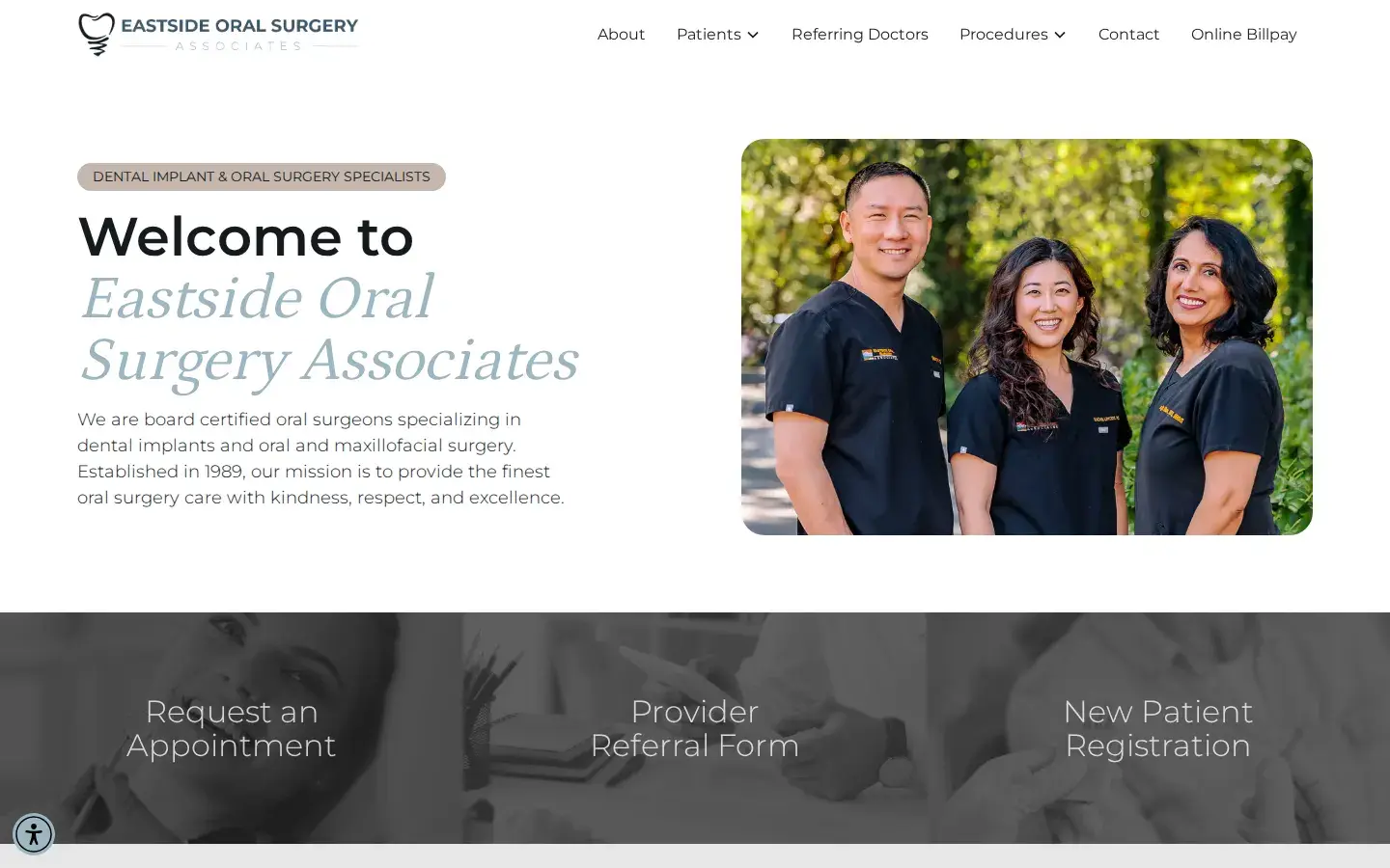 Homepage preview of Eastside Oral Surgery Associates – Dental Implant & Oral Surgery Specialists