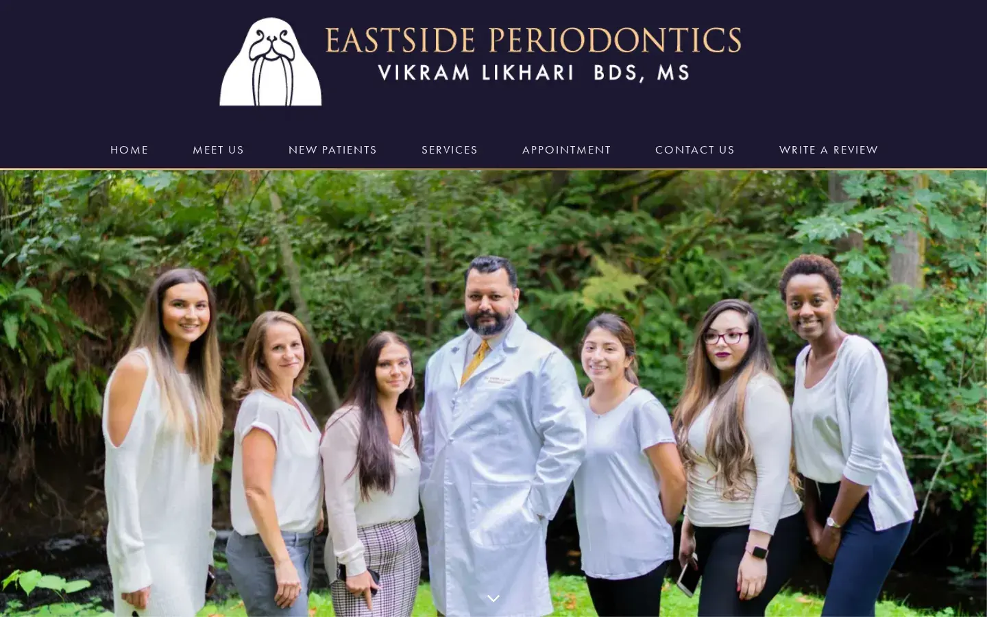 Homepage preview of Eastside Periodontics: Vikram Likhari BDS, MS