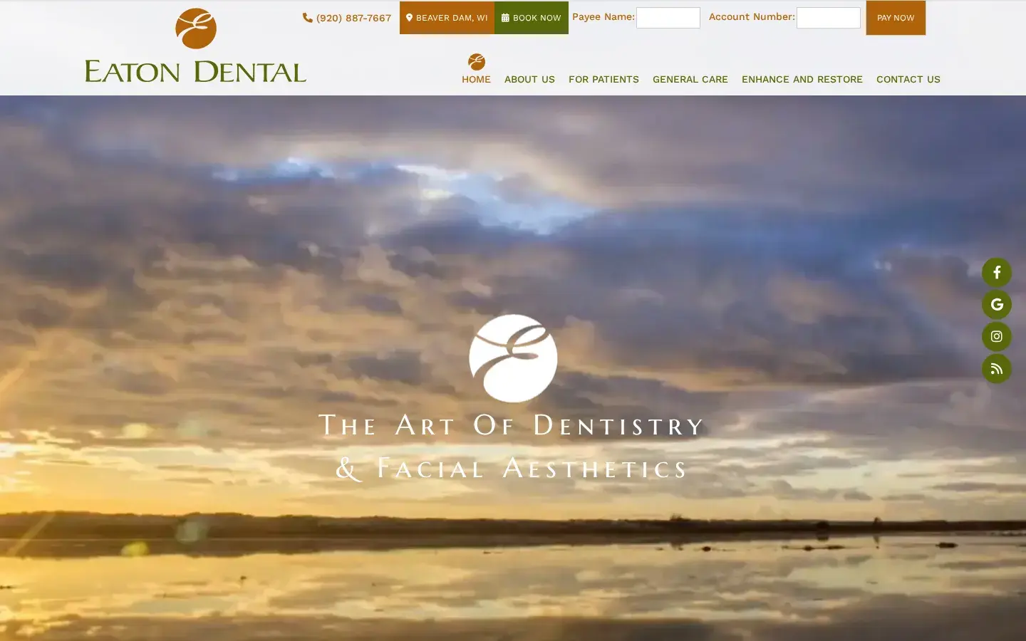 Homepage preview of Eaton Dental