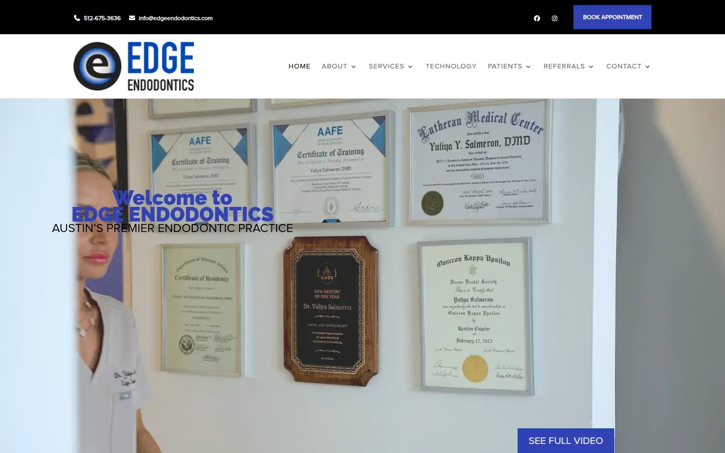 Homepage preview of Edge Endodontics - Yuliya Salmeron, DMD
