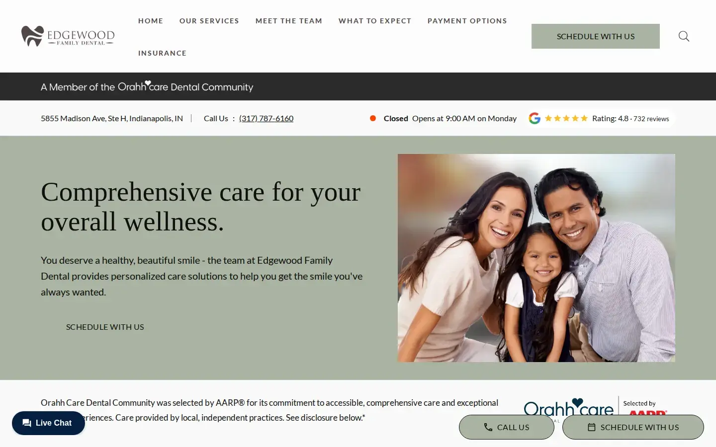 Homepage preview of Edgewood Family Dental