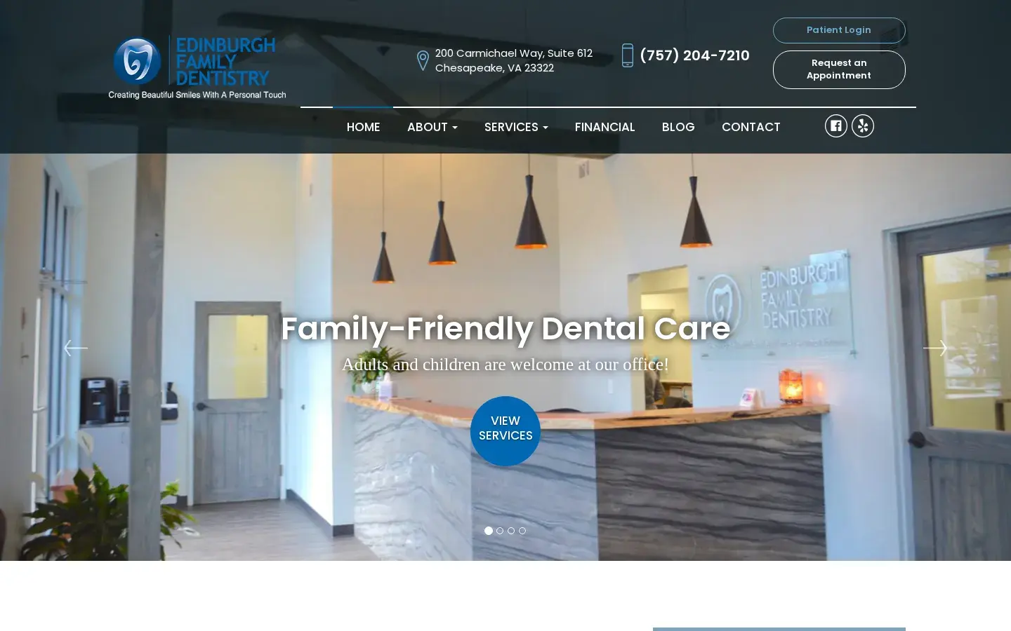 Homepage preview of Edinburgh Family Dentistry