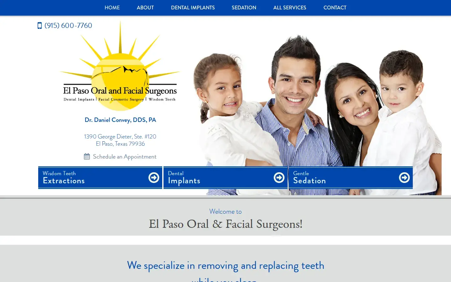 Homepage preview of El Paso Oral & Facial Surgeons