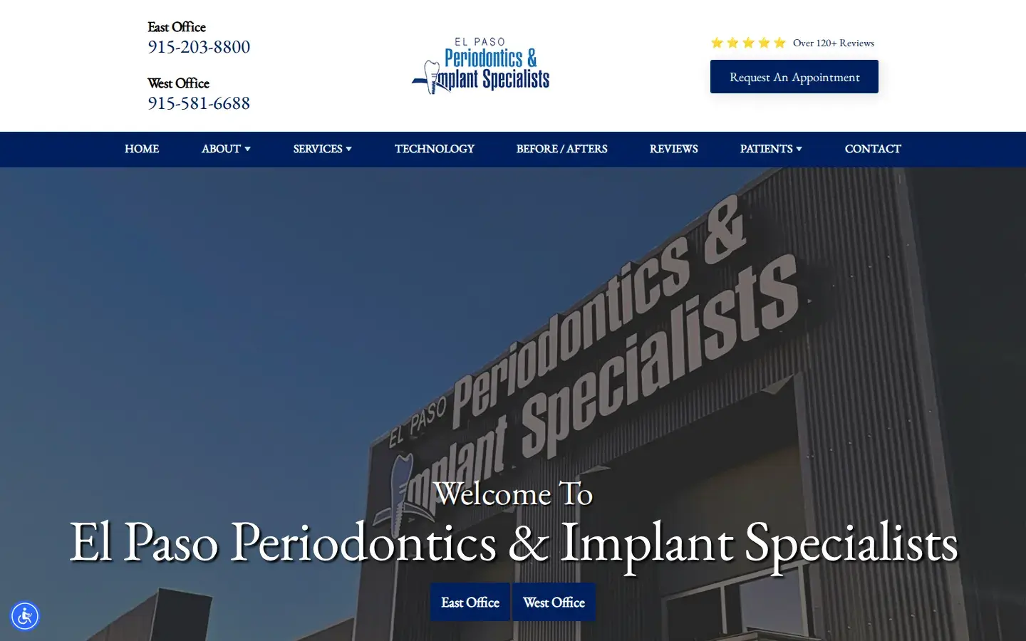 Homepage preview of El Paso Periodontics & Implant Specialists