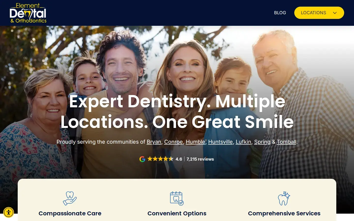 Homepage preview of Element Dental & Orthodontics Humble